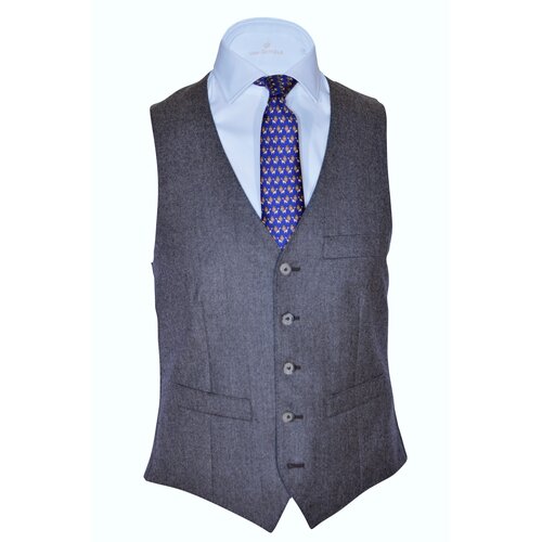 Weste  aus Flanell in Grau