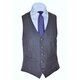 Weste  aus Flanell in Grau