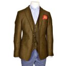 Jackett "Max" aus Oliv-Braunem Fischgrat-Tweed 50
