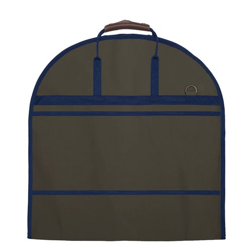 Kleidersack in Khaki/Blau m. Innentasche in Rot