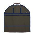 Kleidersack in Khaki/Blau m. Innentasche in Rot