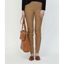 Hose / Leder-Leggings in Camel