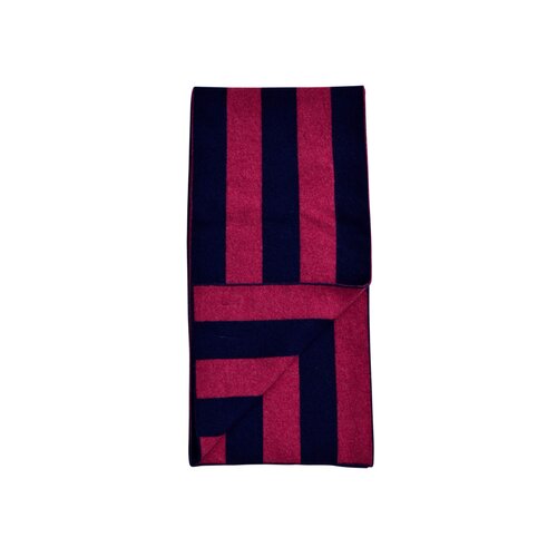Cashmere Blockstreifen-Schal in Pink/Navy