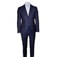 Anzug "Anton" in Blau aus Pin Point Wool S130