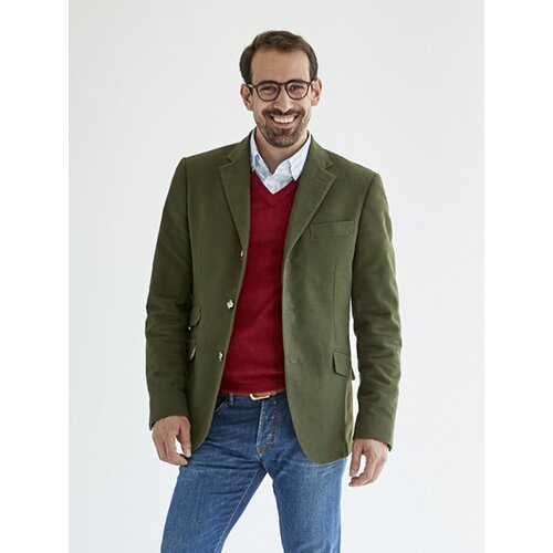 Jackett "Konrad" aus Lightweight Moleskin in Oliv 46