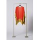 Poncho aus Wolle u. Cashmere in Mandarin/Pistazie