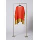 Poncho aus Wolle u. Cashmere in Mandarin/Pistazie