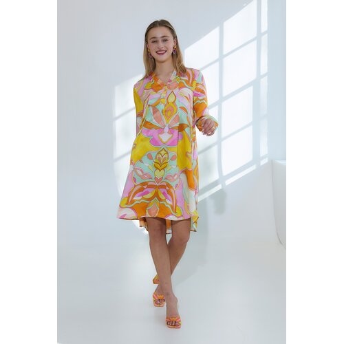 Kleid "Ester new" in Pink/Peach/Pistazie
