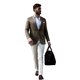 Jackett "Moritz Summer " aus Seide u. Leinen in Khaki