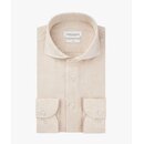 Hemd aus Leinen/ Slim Fit in Camel-Melange