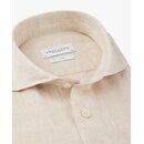 Hemd aus Leinen/ Slim Fit in Camel-Melange