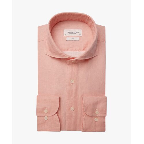 Hemd aus Leinen/Slim-Fit in Pink