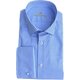 Business-Hemd m. Doppelm. "Made by Van Laack" in Lang-Arm Cotton-Vollzw. Blau-Kariert 44