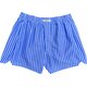 Boxer-Shorts in Royal-Blau mit schmalen wei&szlig;en Streifen