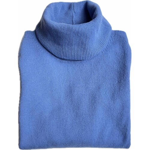 Rollkragen-Pullover aus Cashmere in Hell-Blau