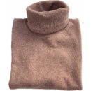 Rollkragen-Pullover aus Cashmere in Nougat-Melange