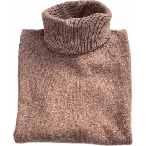 Rollkragen-Pullover aus Cashmere in Nougat-Melange XL