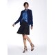 Bluse "Odetta" aus Viskose in Navy/Azur