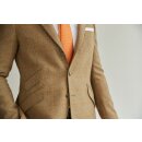 Jackett "Philipp" aus Tweed in Messing mit Curry-Farbenem Fenster-Karo