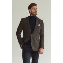 Jackett "Leopold-L" in Fischgr&auml;t Braun/Navy