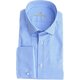 Business-Hemd mit Doppelm "Made by van Laack" aus Cotton-Twill in Blau/Wei&szlig; Kariert in Slim Fit