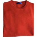 O-Neck Pullover aus 2Ply  Cashmere in Burnt Orange