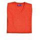 Pullover  mit V-Neck aus Cashmere in Burnt Orange