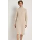 Kleid im Rippen-Muster in Sahara-Melange