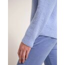O-Neck Grobstrickpullover in "Frozen Blue"