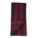 College Schal aus Cashmere Doubleface in Anthra/ Dunkelrot
