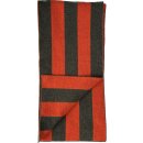 College Schal aus Cashmere Doubleface in Olive/ Burnt Orange