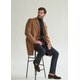 Chesterfield Mantel "Theo" aus Moleskin in Camel