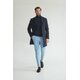 Chesterfield Mantel "Markus" aus Moleskin in Navy