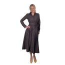 Hemdblusen-Kleid "Cosi" aus Soft-Flannel in Taupe