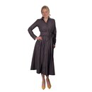 Hemdblusen-Kleid "Cosi" aus Soft-Flannel in Taupe