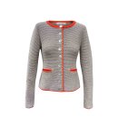 Cardiganaus Cashmere in Taupe/Mandarin links/links gestrickt