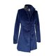 Gehrock "Coraly" aus Samt mit Seiden-Besatz in Blau