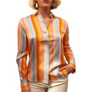 Hemd-Bluse "Marigold" aus Seide/El. in Multi-Color