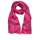 Wollschal "Flori" in Fuchsia/Grau