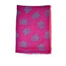 Wollschal "Flori" in Fuchsia/Grau