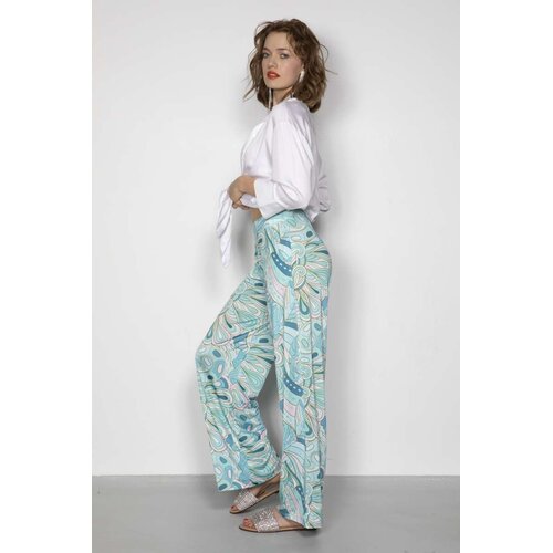 Hose "Go for it!" im Digital-Print   Mint/Creme XL(42)