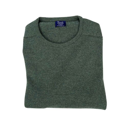 Lambswool-Pullover mit O-Neck in Farbe "Rosemary"