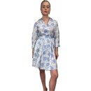 Kleid "Jule" mit Bl&uuml;ten-Print in Pastell-Blau