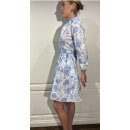 Kleid "Jule" mit Bl&uuml;ten-Print in Pastell-Blau