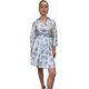 Kleid "Jule" mit Bl&uuml;ten-Print in Pastell-Blau