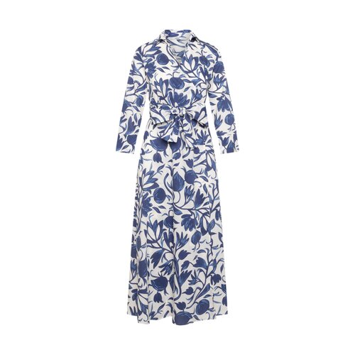 Kleid "Havanna New" mit Bl&uuml;ten/Bl&auml;tter Print in Navy