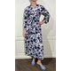 Kleid "Havanna New" mit Bl&uuml;ten/Bl&auml;tter Print in Navy