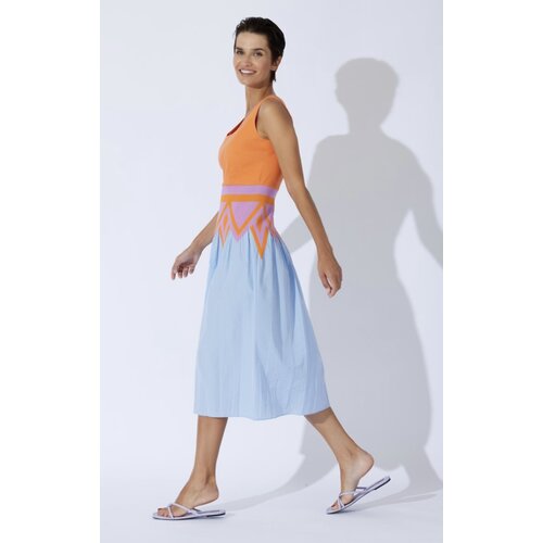 Kleid "Lazika"  mit Orangefarbener Bord&uuml;re
