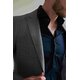 Jackett "Caspar" aus Leinen u. Wolle in Taupe/ Navy