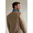 Jackett "Carlo" In Camel/Hellblau aus Wolle u. Seide